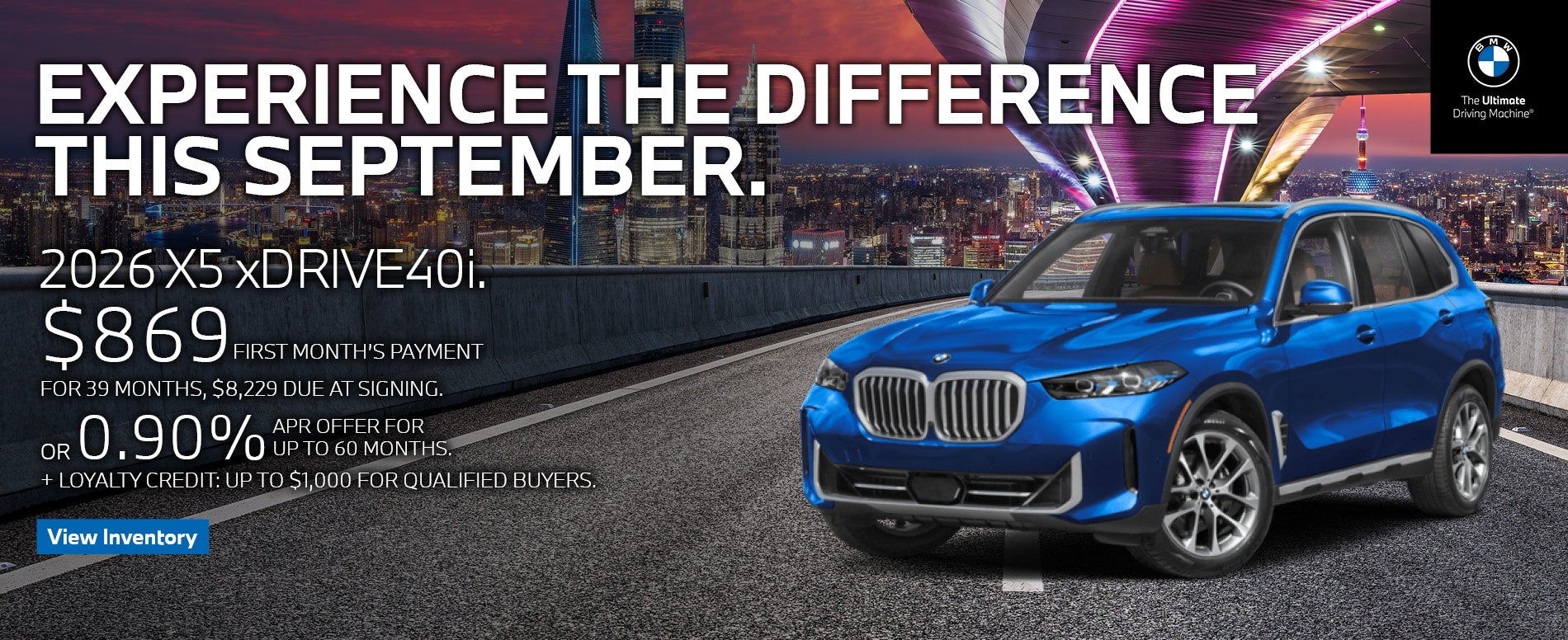 X5 869/mo